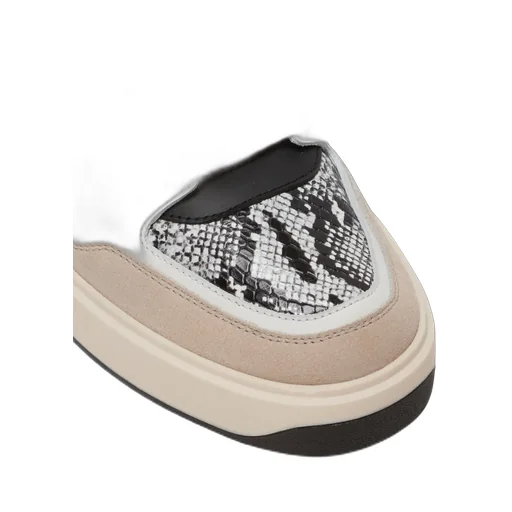 B-Court Flip Snakeskin-Effect Leather And Suede Trainers
