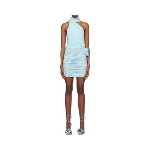 Magda Butrym Wrap Neck Mini Dress