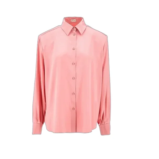 Long-Sleeved Silk-Satin Shirt