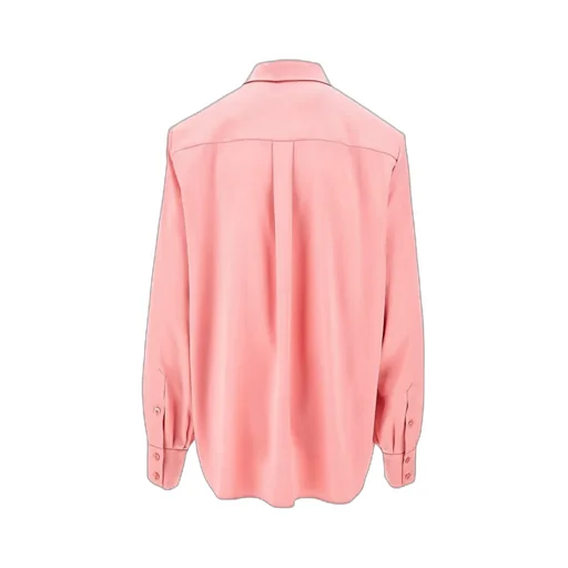 Long-Sleeved Silk-Satin Shirt