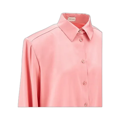 Long-Sleeved Silk-Satin Shirt