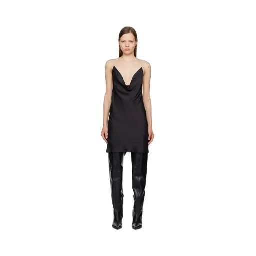 Y/Project V-Neck Ruffled Satin Mini Dress