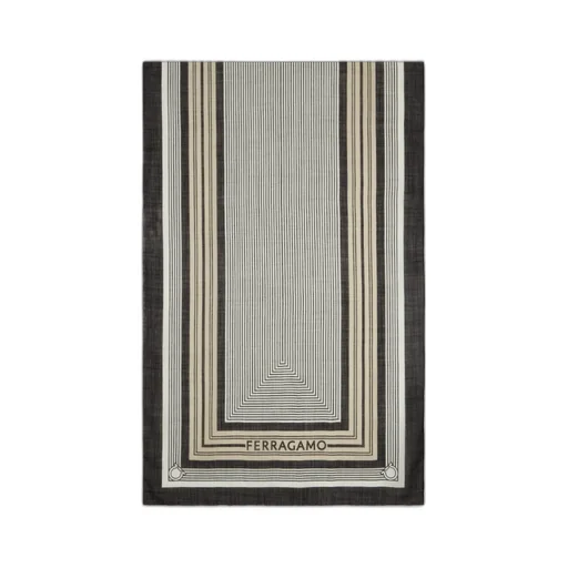 Ferragamo Bandeau Twilly Striped Scarf