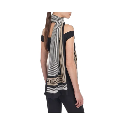 Ferragamo Bandeau Twilly Striped Scarf