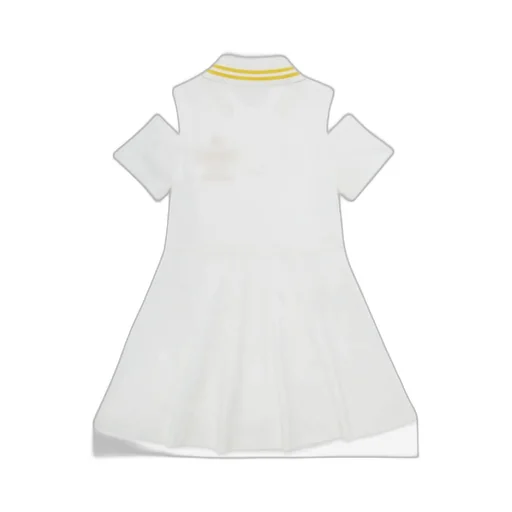 Fendi Kids Logo Embroidered Cut-Out Mini Dress