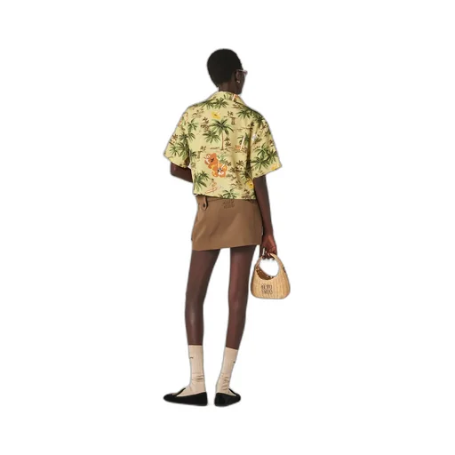 Miu Miu Graphic Printed Short-Sleeved Shirt