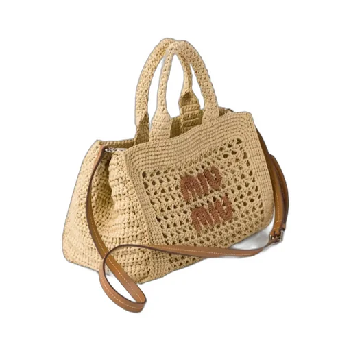 Miu Miu Crochet-Knitted Top Handle Bag