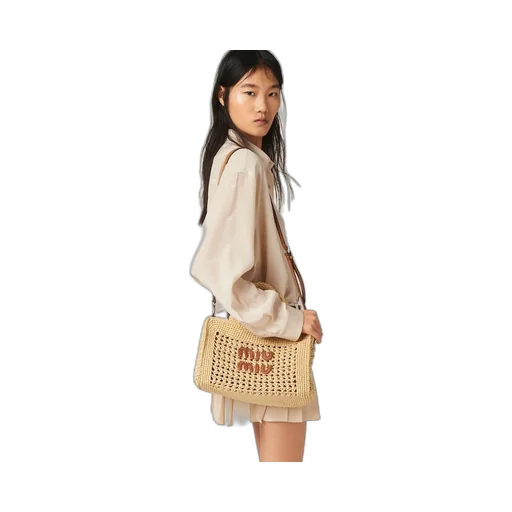 Miu Miu Crochet-Knitted Top Handle Bag