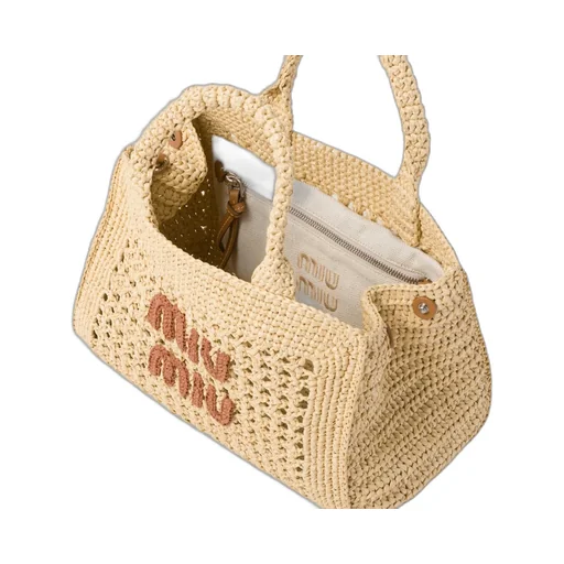 Miu Miu Crochet-Knitted Top Handle Bag