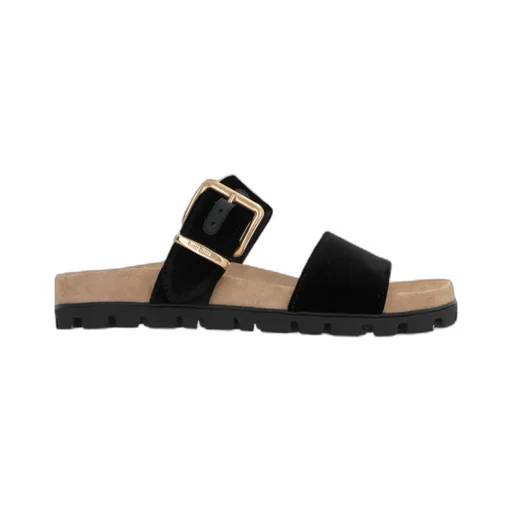 Suede Buckle Sandals