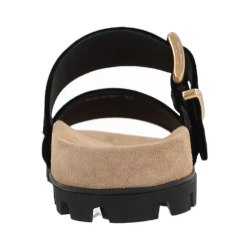 Suede Buckle Sandals