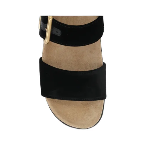 Suede Buckle Sandals