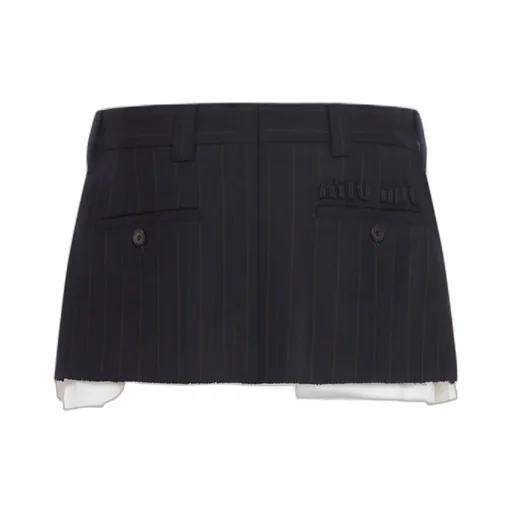 Miu Miu Striped Mini Skirt