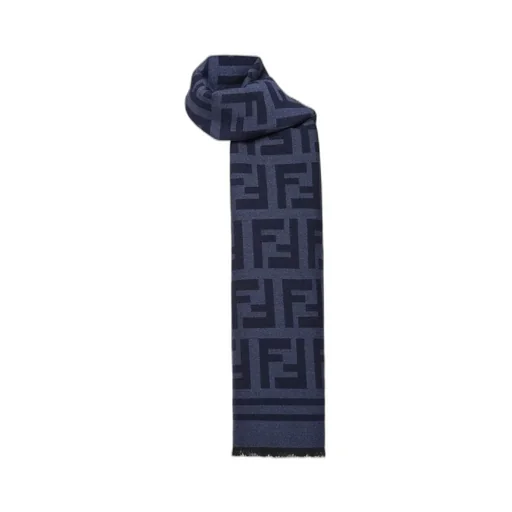 Fendi Ff Motif Frayed-Edge Scarf
