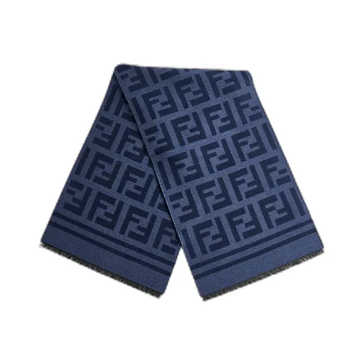 Fendi Ff Motif Frayed-Edge Scarf