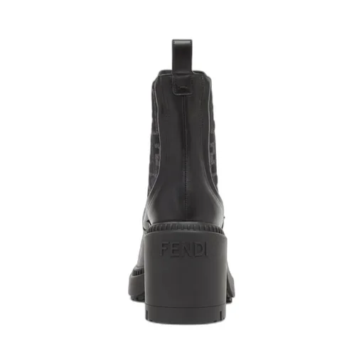 Fendi Logo Detailed Round-Toe Boots