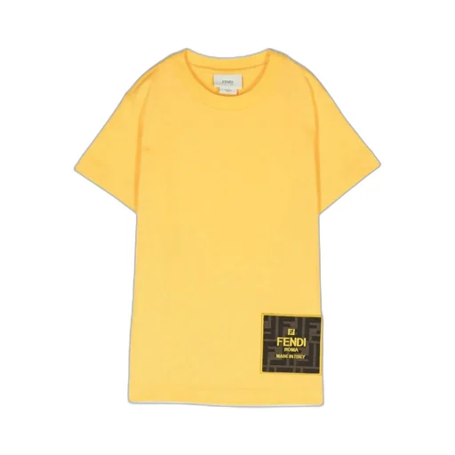 Fendi Kids Logo Embroidered Crewneck T-Shirt