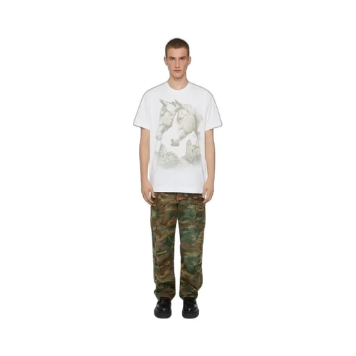 Oversized T-Shirt In Cotton With Givenchy Horse Print