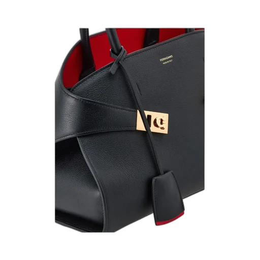 Salvatore Ferragamo Hug Logo Printed Tote Bag