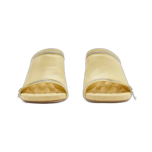 Burberry Peep Decorative-Zip Slip-On Sandals