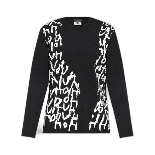 Script-Print Long-Sleeved Jumper