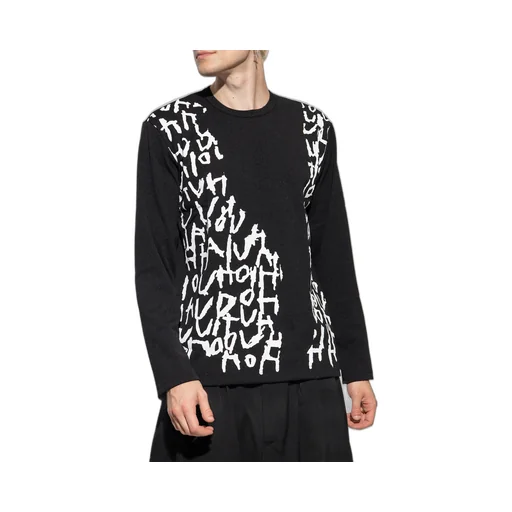 Script-Print Long-Sleeved Jumper