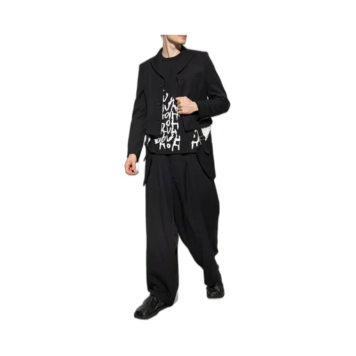 Script-Print Long-Sleeved Jumper