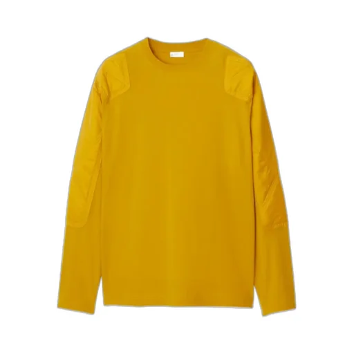Panelled Fine-Knit Cotton Jumper