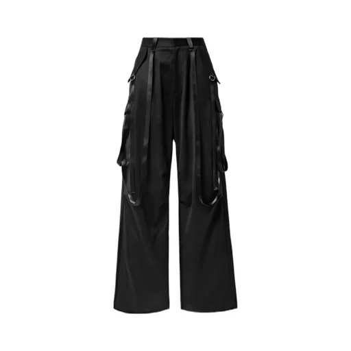 Strap-Detail Wool Cargo Trousers