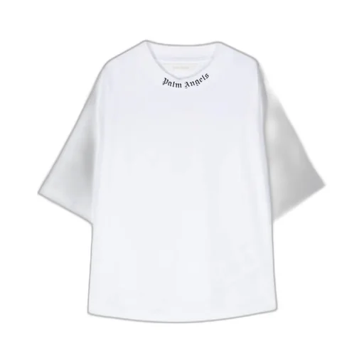 Palm Angels Kids Logo Printed Crewneck T-Shirt
