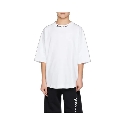 Palm Angels Kids Logo Printed Crewneck T-Shirt