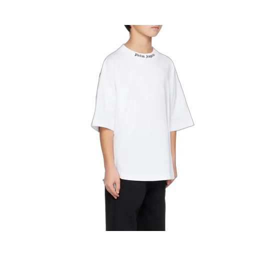 Palm Angels Kids Logo Printed Crewneck T-Shirt