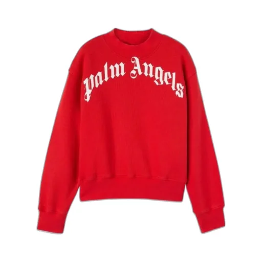 Palm Angels Kids Logo Printed Crewneck Sweatshirt