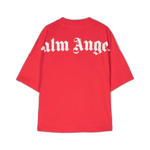 Palm Angels Kids Logo Printed Crewneck T-Shirt