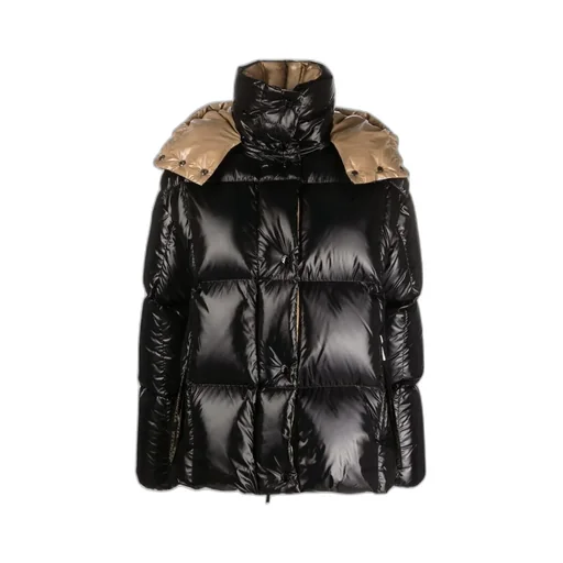 High-Collar Long-Sleeved Down Jacket