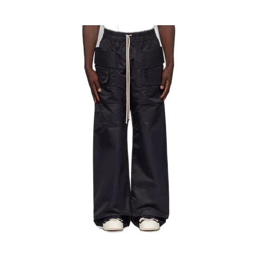 Elasticated-Waistband Straight-Leg Trousers