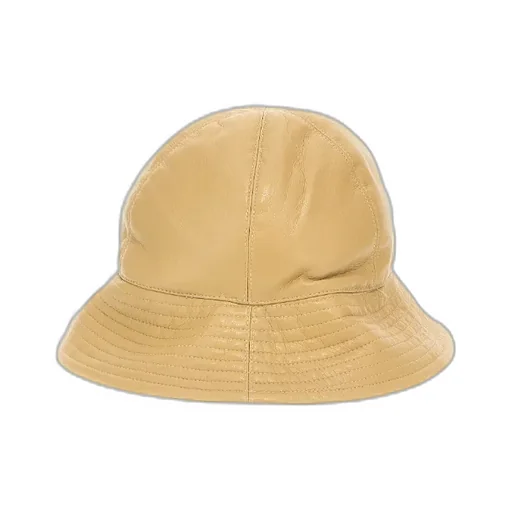 Logo-Embroidered Faux-Leather Bucket Hat