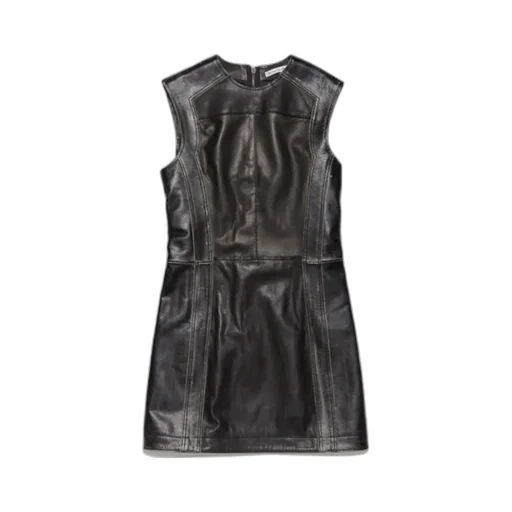 Sleeveless Leather Minidress