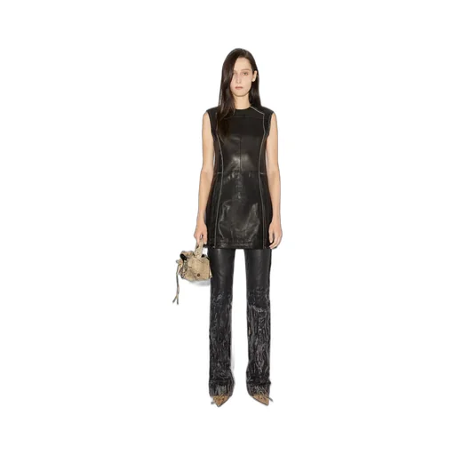 Sleeveless Leather Minidress
