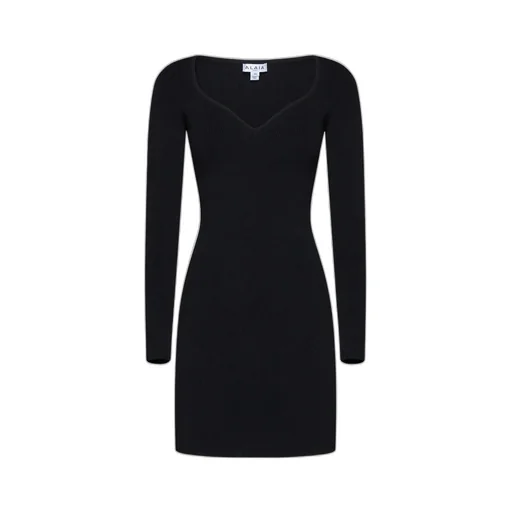 V-Neck Ribbed Minidress
