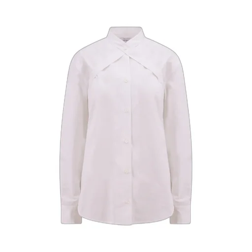 Off-White Belted Buttoned Long-Sleeved Shirt