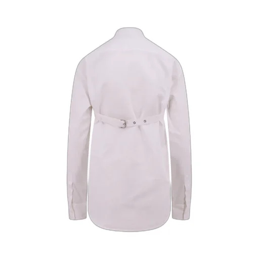 Off-White Belted Buttoned Long-Sleeved Shirt