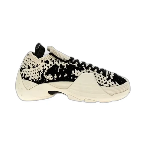 Lanvin Flash-X Crochet-Knit Lace-Up Sneakers