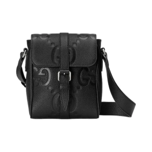 Guccin Small Jumbo Gg Foldover Top Messenger Bag
