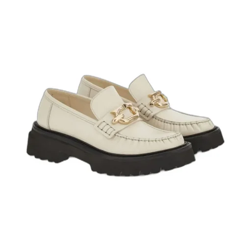 Round Head Contrasting Loafers