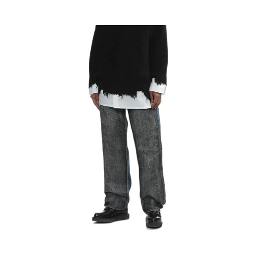 Mm6 Maison Margiela Logo-Patch Panelled Straight-Leg Jeans