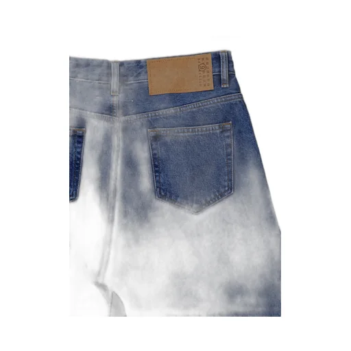Mm6 Maison Margiela Logo-Patch Panelled Straight-Leg Jeans