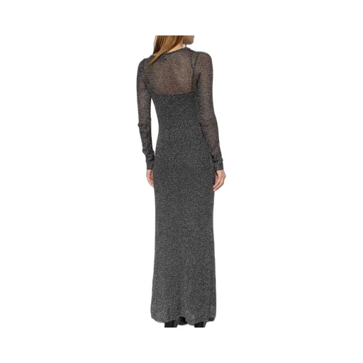 Blumarine Draped Long-Sleeve Dress
