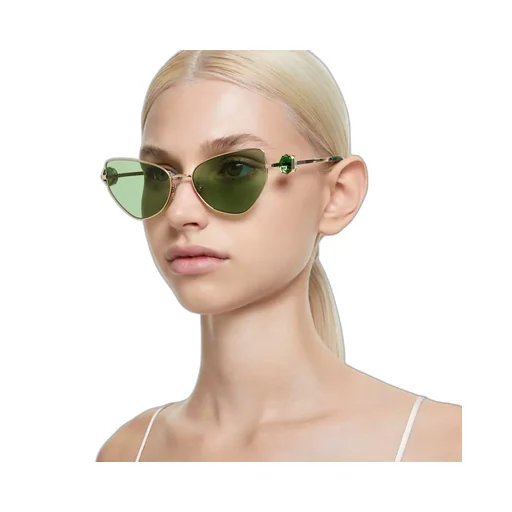 Hinged Crystal-Embellished Cat-Eye Sunglasses