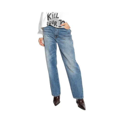 Mid-Rise Straight-Leg Jeans